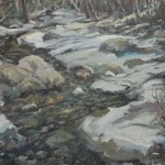 Early Spring on the South Fork,ob, 17x24